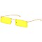 Pack of 12 Trendy Rimless Rectangular Sunglasses