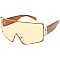 Pack of 12 Large Shield Sunglasses - Metal Lined Visor