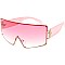 Pack of 12 Large Shield Sunglasses - Metal Lined Visor