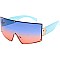 Pack of 12 Large Shield Sunglasses - Metal Lined Visor