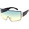 Pack of 12 Large Shield Sunglasses - Metal Lined Visor