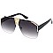 Pack of 12 Luxury Gold Detailed Shield Sunglasses