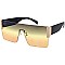 Pack of 12 Trendy Side Enforced Rectangular Shield Sunglasses