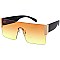 Pack of 12 Trendy Side Enforced Rectangular Shield Sunglasses