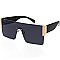 Pack of 12 Trendy Side Enforced Rectangular Shield Sunglasses