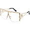 Pack of 12 Stylish Gold Accented Rectangular Shield Sunglasses