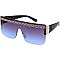 Pack of 12 Oversize Shield Sunglasses with Metal Emblem