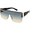 Pack of 12 Oversize Shield Sunglasses with Metal Emblem