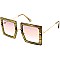 Pack of 12 Assorted Color Iconic Square Sunglasses