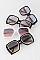 Pack of 12 Rhinestone Lined Square Sunglasses