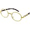 Pack of 12 Rhinestone Trim Oval Sunglasses with Woodgrain Arm