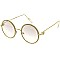 Pack of 12 Vintage Crystal Lined Round Sunglasses