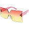 Pack of 12 Rimless Two Tone Gradient Shield Sunglasses