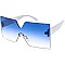 Pack of 12 Rimless Two Tone Gradient Shield Sunglasses