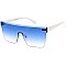 Pack of 12 Trendy Large Size Gradient Shield Sunglasses