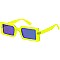 Pack of 12 Neon Color Retro Square Sunglasses