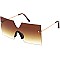 Pack of 12 Stylish Gradient Rimless Shield Sunglasses