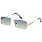 Pack of 12 Rectangular Gold Rimmed Sunglasses