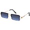 Pack of 12 Rectangular Gold Rimmed Sunglasses