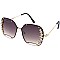 Pack of 12 Stylish Leaf Accented Rectangular Sunglasses