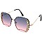 Pack of 12 Stylish Leaf Accented Rectangular Sunglasses