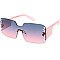 Pack of 12 Chic Shield Rhinestone Sunglasses