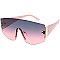 Pack of 12 Fashion Rimless N Beaded Shield Sunglasses