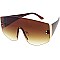 Pack of 12 Fashion Rimless N Beaded Shield Sunglasses