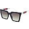 Pack of 12 Trendy Luxury Side Striped Square Sunglasses