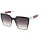 Pack of 12 Trendy Luxury Side Striped Square Sunglasses