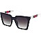 Pack of 12 Trendy Luxury Side Striped Square Sunglasses