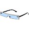 Pack of 12 Futuristic Jewel Lined Straight Shield Sunglasses