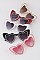 Pack of 12 Assorted Double Rhinestone Hearts Sunglasses