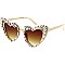 Pack of 12 Assorted Color Fashion Rhinestone Heart Sunglasses