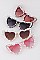 Pack of 12 Assorted Color Fashion Rhinestone Heart Sunglasses