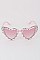 Pack of 12 Assorted Color Fashion Rhinestone Heart Sunglasses