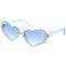 Pack of 12 Assorted Color Fashion Rhinestone Heart Sunglasses