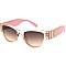 Pack of 12 Emblem Temple Cat Eye Retro Sunglasses