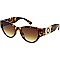 Pack of 12 Emblem Temple Cat Eye Retro Sunglasses