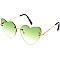 Pack of 12 Fashionable Cute Rimless Heart Sunglasses