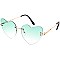 Pack of 12 Fashionable Cute Rimless Heart Sunglasses