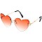 Pack of 12 Fashionable Cute Rimless Heart Sunglasses