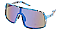 Pack of 12 Mix Color Frame Oversize Curve Sport Sunglasses