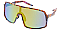 Pack of 12 Mix Color Frame Oversize Curve Sport Sunglasses