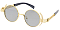Pack of 12 Mirror Mix Tint Round Stylish Sunglasses