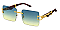 Pack of 12 Rimless Cutout Leopard Square Sunglasses