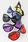 PACK of 12 Oversized Round Punk  Sunglasses