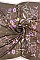 SQUARE WHIMSICAL PRINT SILKY SCARF