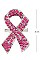 PACK OF 12 Pink Ribbon Brooches