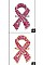 PACK OF 12 Pink Ribbon Brooches